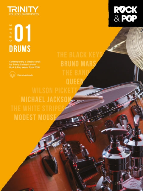 Book cover of: Trinity College London Rock & Pop 2018 Drums Grade 1. By: Hal Leonard Corp.
