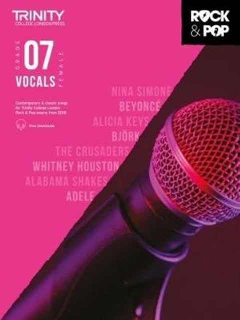 Book cover of: Trinity College London Rock & Pop 2018 Vocals Grade 7. By: Varios