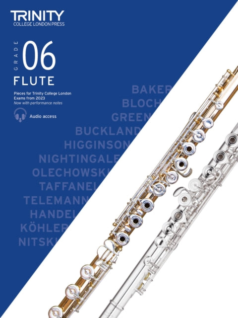 Book cover of: Trinity College London Flute Exam Pieces from 2023: Grade 6