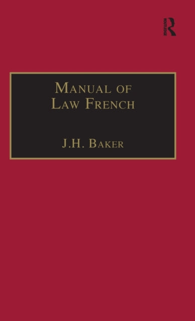 Book cover of: Manual of Law French