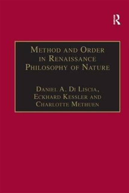 Book cover of: Method and Order in Renaissance Philosophy of Nature