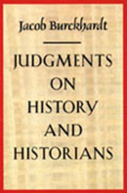 Book cover of: Judgments on History & Historians