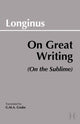 Book cover of: On Great Writing (On the Sublime)