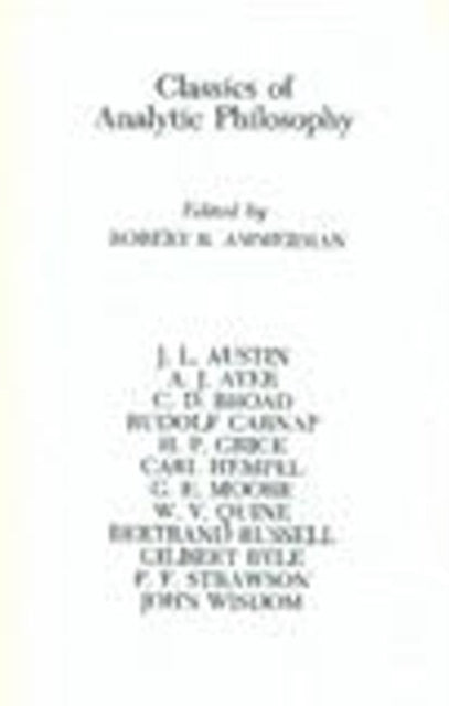Book cover of: Classics of Analytic Philosophy