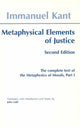 Book cover of: Metaphysical elements of Justice