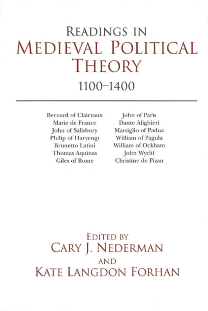 Book cover of: Readings in Medieval Political Theory: 1100-1400