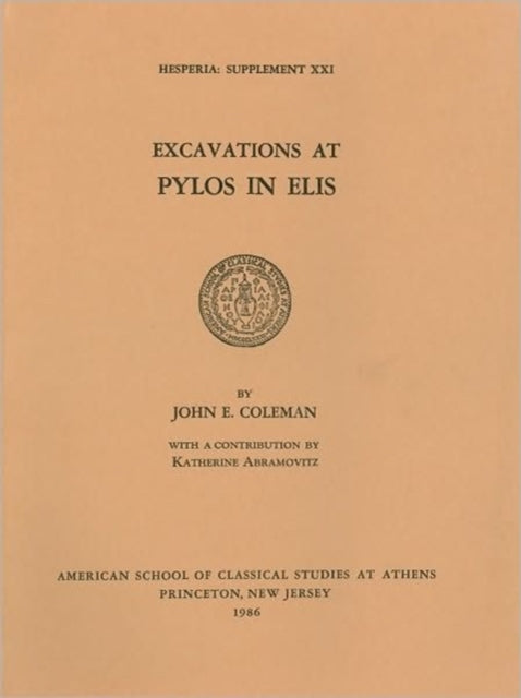 Book cover of: Excavations at Pylos in Elis