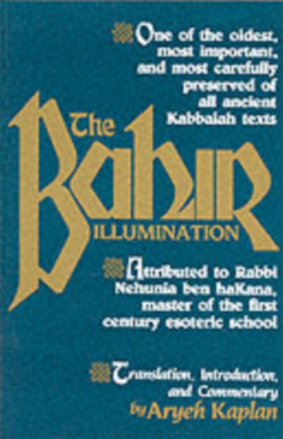 Book cover of: Bahir. By: Aryeh Kaplan