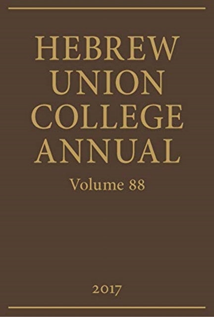Book cover of: Hebrew Union College Annual. By: Sonja Rethy