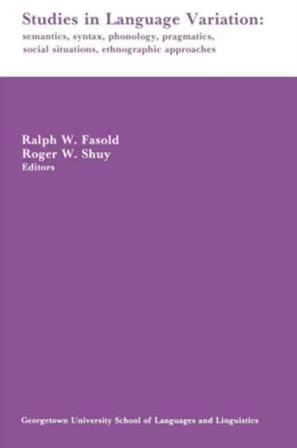 Book cover of: Studies in Language Variation