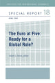 Book cover of: Euro at Five – Ready for a Global Role?. By: Adam S. Posen