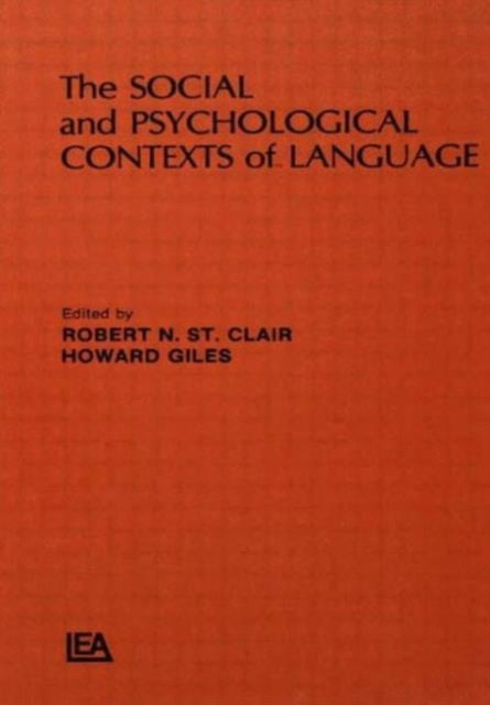 Book cover of: Social and Psychological Contexts of Language