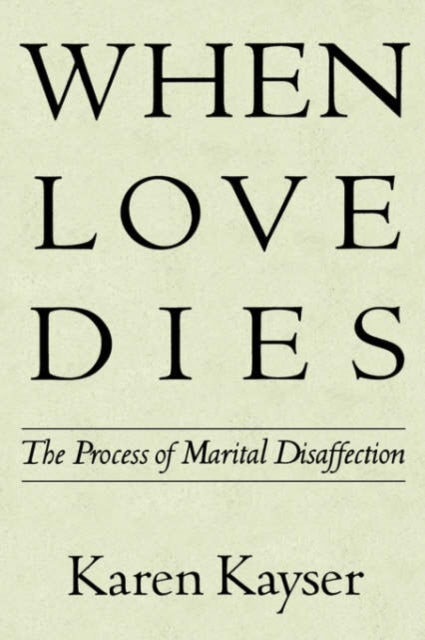 Book cover of: When Love Dies