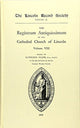 Book cover of: Registrum Antiquissimum of the Cathedral Church of Lincoln [8]. By: C.W. Foster