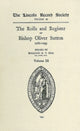 Book cover of: Rolls and Register of Bishop Oliver Sutton 1280-1299 [III]. By: Rosalind M.T. Hill
