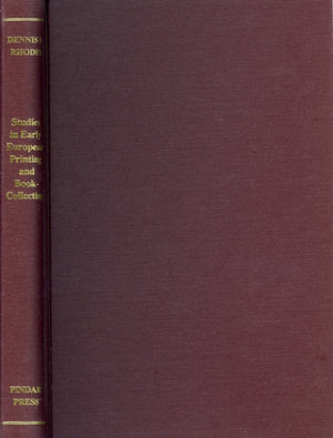 Studies in Early European Printing and Book-Collecting