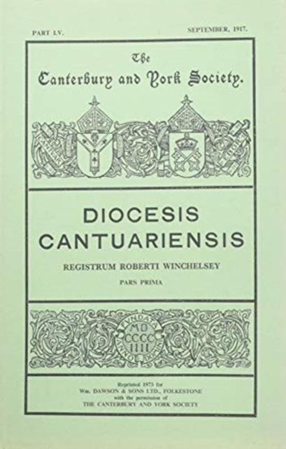 Book cover of: Registrum Roberti Winchelsey, Cantuariensis archiepiscopi, A.D.1294-1313 [I]. By: Rose Graham