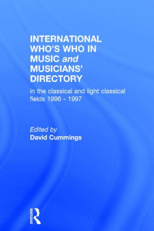 Intl Whos Who Music&Ency Ed15
