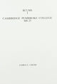 Book cover of: Cambridge, Pembroke College, MS 25. By: James E. Cross