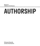 Book cover of: Authorship – Discourse, A Series on Architecture. By: Monica Ponce de Leon