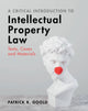 Book cover of: Critical Introduction to Intellectual Property Law