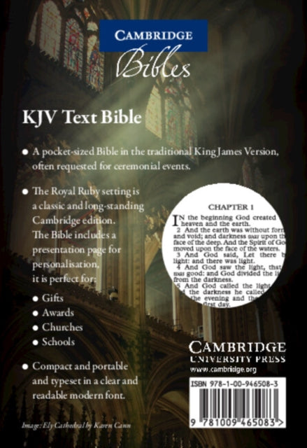 Book cover of: KJV Ruby Text Bible, KJ221:T, Black Hardback