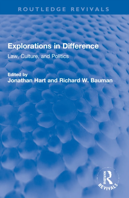 Book cover of: Explorations in Difference. By: Jonathan Hart