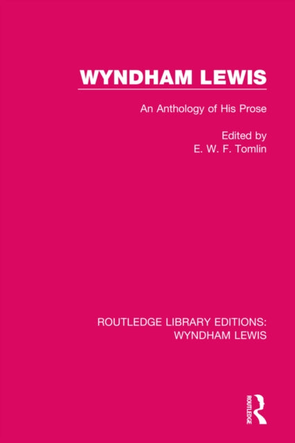 Book cover of: Wyndham Lewis. By: Wyndham Lewis
