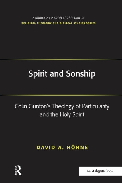 Book cover of: Spirit and Sonship. By: David A. Höhne