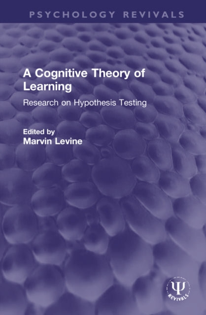 Book cover of: Cognitive Theory of Learning. By: Marvin Levine