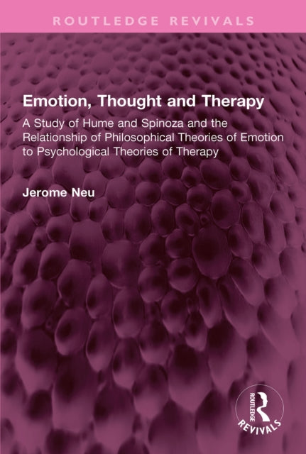 Book cover of: Emotion, Thought and Therapy. By: Jerome Neu