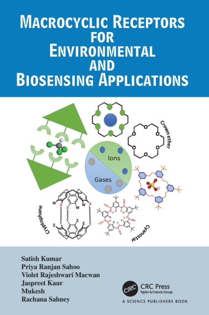 Book cover of: Macrocyclic Receptors for Environmental and Biosensing Applications. By: Satish Kumar