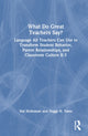 Book cover of: What Do Great Teachers Say?. By: Peggy H. Yates