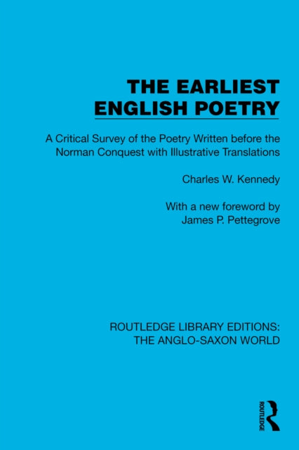 Book cover of: Earliest English Poetry. By: Charles W. Kennedy