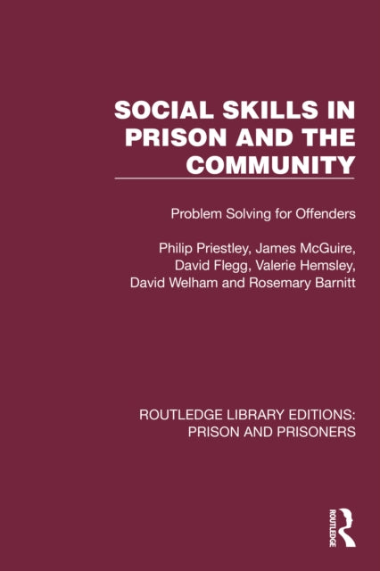 Book cover of: Social Skills in Prison and the Community. By: Philip Priestley