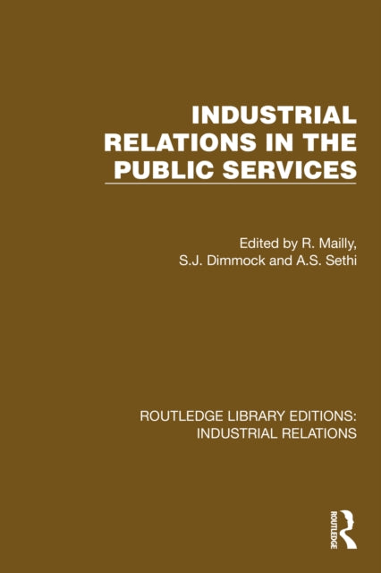 Industrial Relations in the Public Services