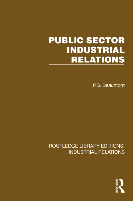 Book cover of: Public Sector Industrial Relations