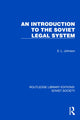 Book cover of: Introduction to the Soviet Legal System. By: E. L. Johnson