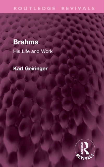 Book cover of: Brahms. By: Karl Geiringer
