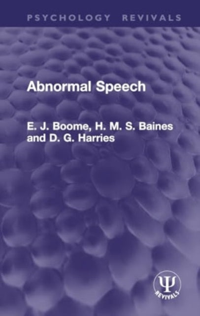 Book cover of: Abnormal Speech