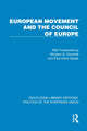Book cover of: European Movement and the Council of Europe