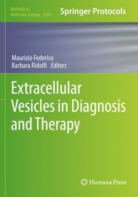 Book cover of: Extracellular Vesicles in Diagnosis and Therapy. By: Maurizio Federico