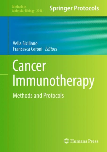 Book cover of: Cancer Immunotherapy. By: Velia Siciliano