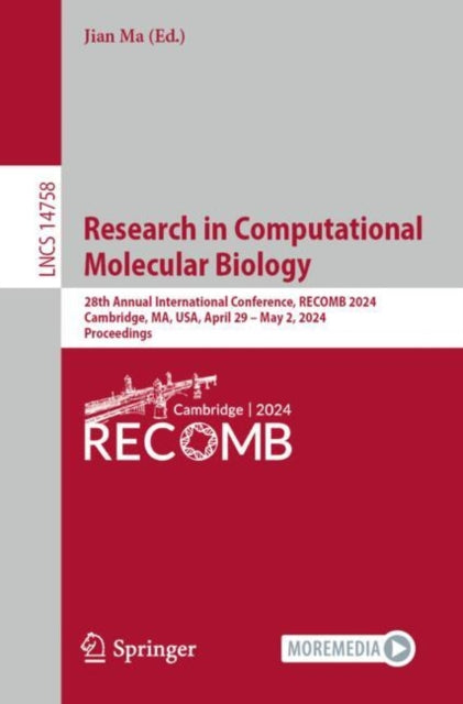 Book cover of: Research in Computational Molecular Biology. By: Jian Ma