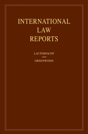 International Law Reports: Volume 147
