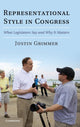 Book cover of: Representational Style in Congress