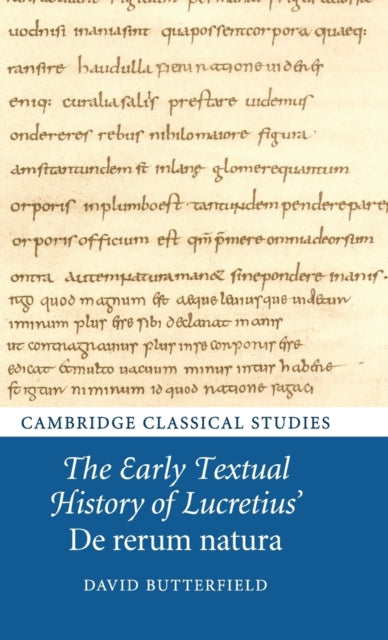 Book cover of: Early Textual History of Lucretius' De rerum natura