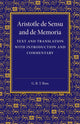 Book cover of: De sensu and De memoria. By: Aristotle