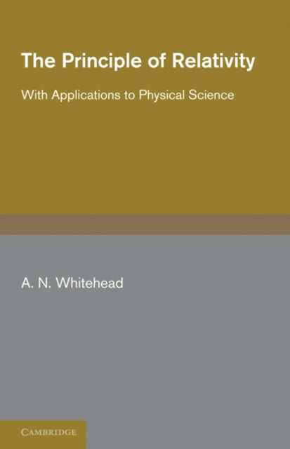 Book cover of: Principle of Relativity. By: Alfred North Whitehead