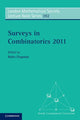 Book cover of: Surveys in Combinatorics 2011. By: Robin J. Chapman